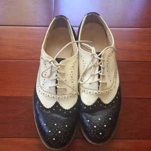 Black and white Wanted Shoes